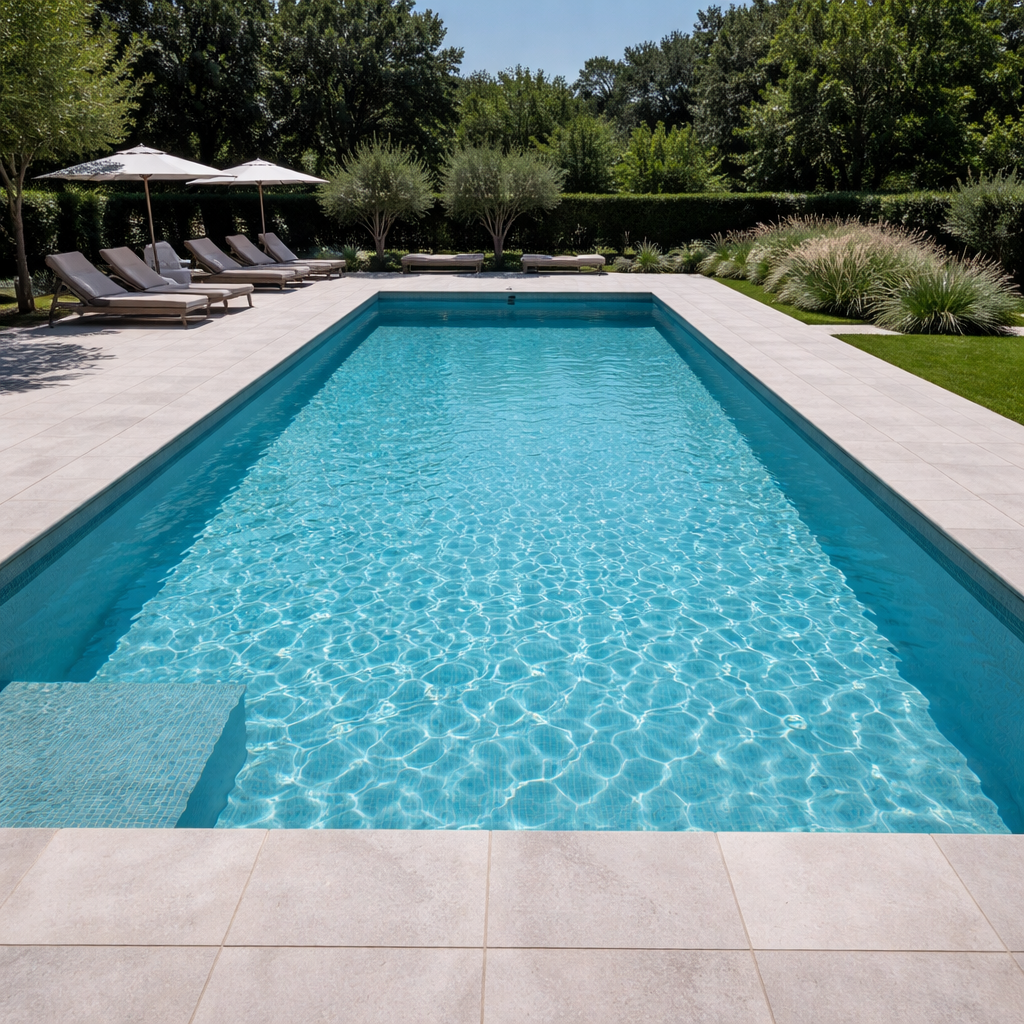 Fabrication de piscines traditionnelles en béton avec Les Piscines Logintec