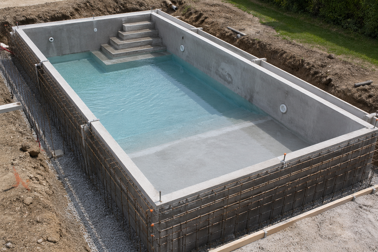 Construction piscine béton à Opio